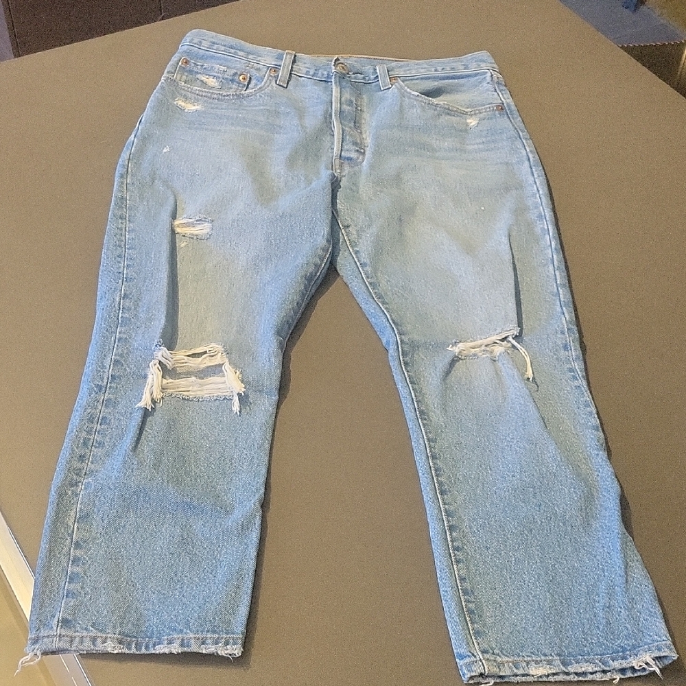 Levi's Light Blue Ripped Jeans